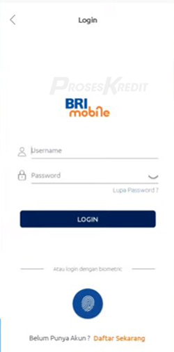 1. Silahkan Login ke aplikasi Mobile Banking BRI masukkan User Id dan password klik