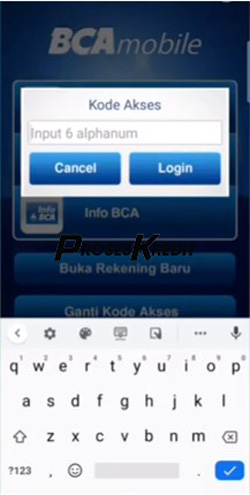 2. Kemudian login menggunakan password