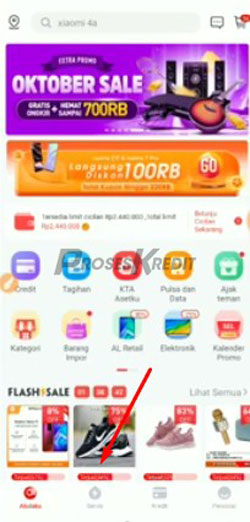 2. Kemudian pilih menu Servis