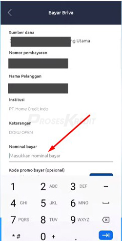 5. Masukkan nominal pembayaran