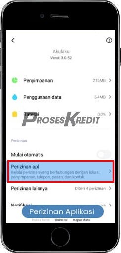 3. Perizinan Aplikasi Akulaku