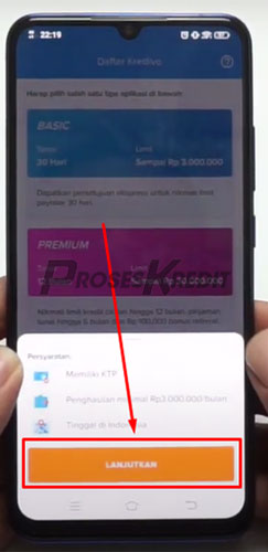 Lengkapi data mulai dari KTP penghasilan dan WNI klik Lanjutkan