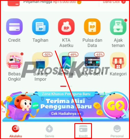 2. Klik Menu Kredit