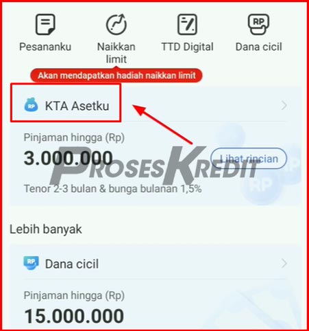 3. Masuk ke Fitur KTA