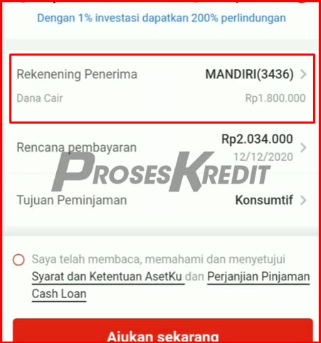 7. Rekening Berhasil Diganti