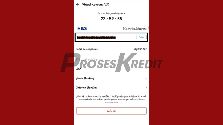 Salin Nomor Virtual Account