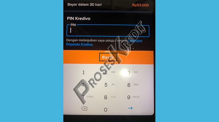 Input PIN Kredivo