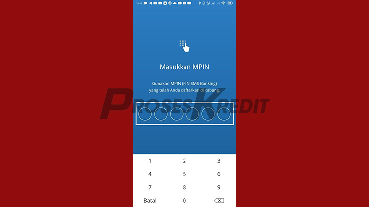 Masukkan MPIN Mandiri Online