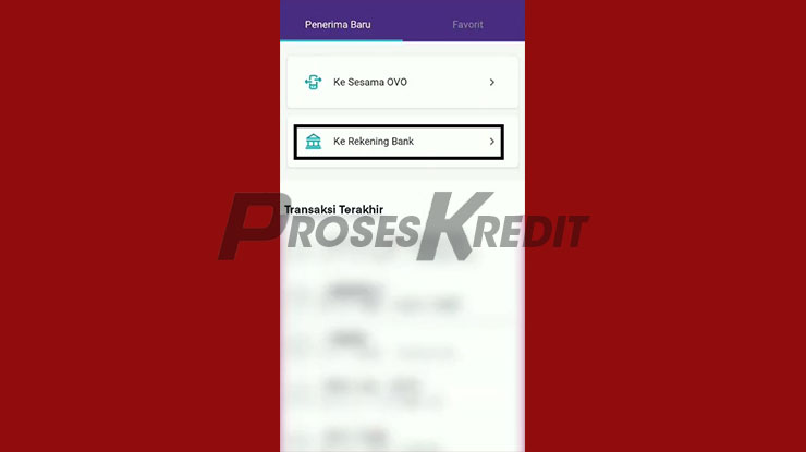 Pilih Ke Rekening Bank