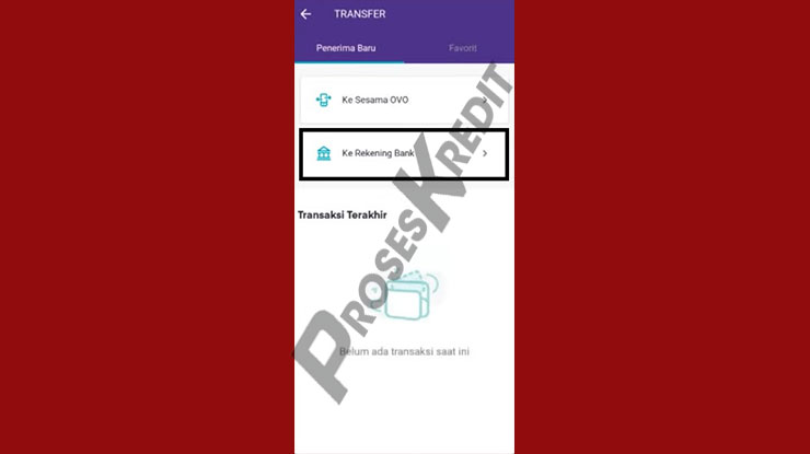 Pilih Ke Rekening Bank