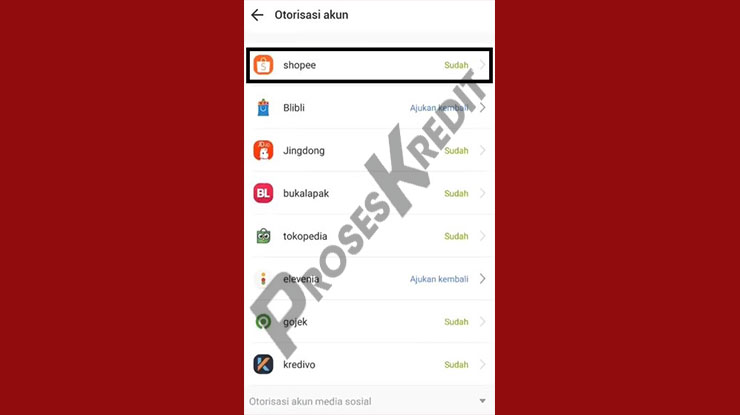 Akun Shopee Sudah Terhubung