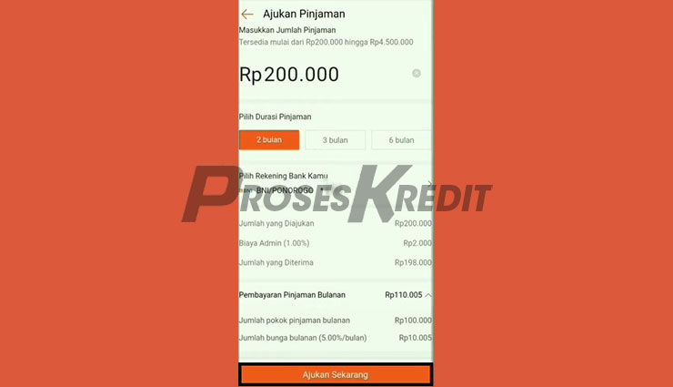 Klik Ajukan Sekarang