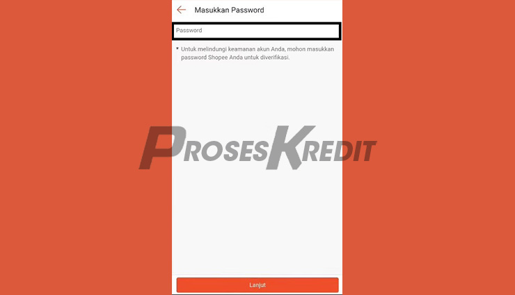 Masukkan Password Shopee