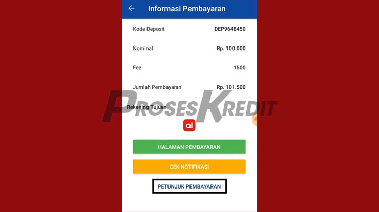 Muncul Informasi Pembayaran