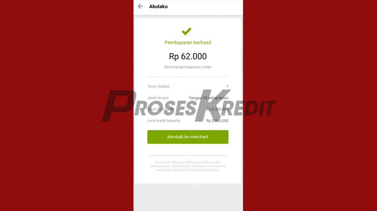 Pembayaran Berhasil Untuk Top Up DANA Pakai Akulaku