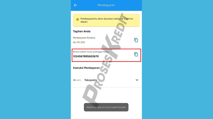 Salin Nomor Virtual Account 5
