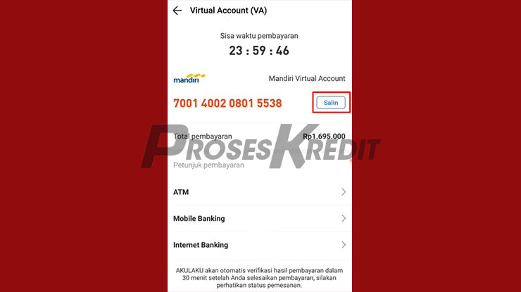 Salin Nomor Virtual Account