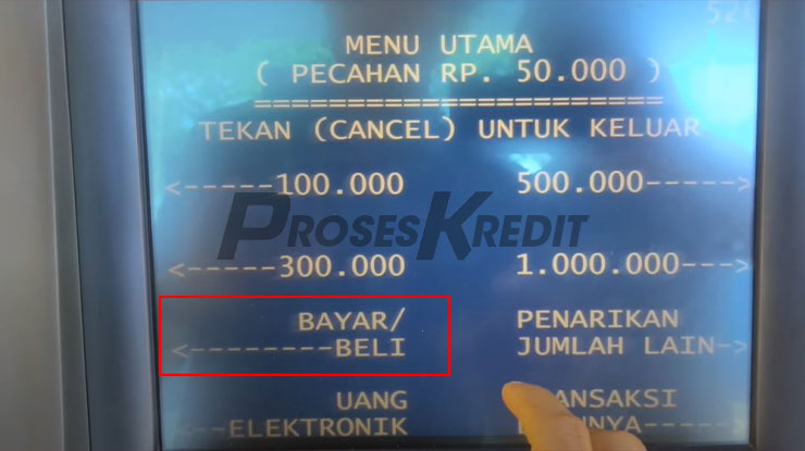 Tekan Menu Bayar Beli