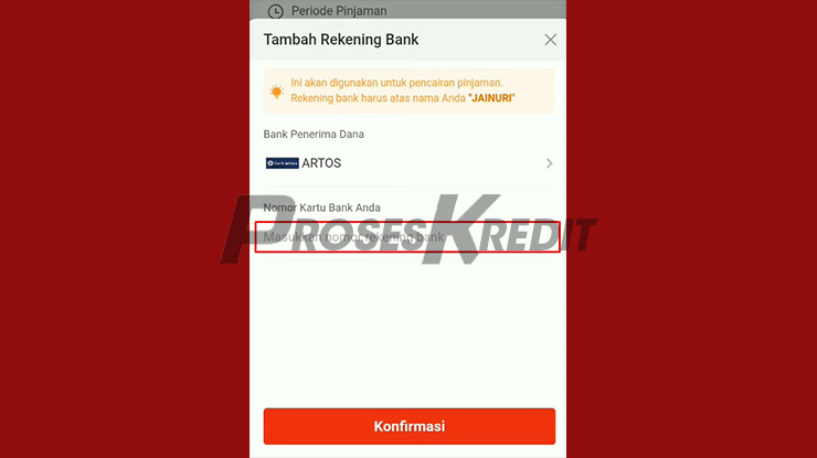 Masukkan Nomor Rekening Bank Jago