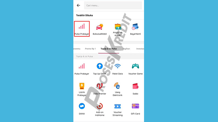 Tap Pulsa Prabayar