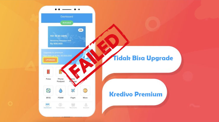 Kredivo Tidak Bisa Upgrade