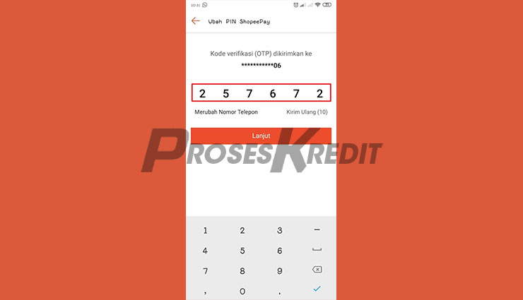 Masukkan Kode OTP Untuk Mengatasi Lupa PIN Shopee PayLater