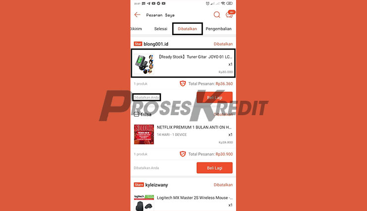 Pesanan Pakai Shopee PayLater Berhasil Dibatalkan