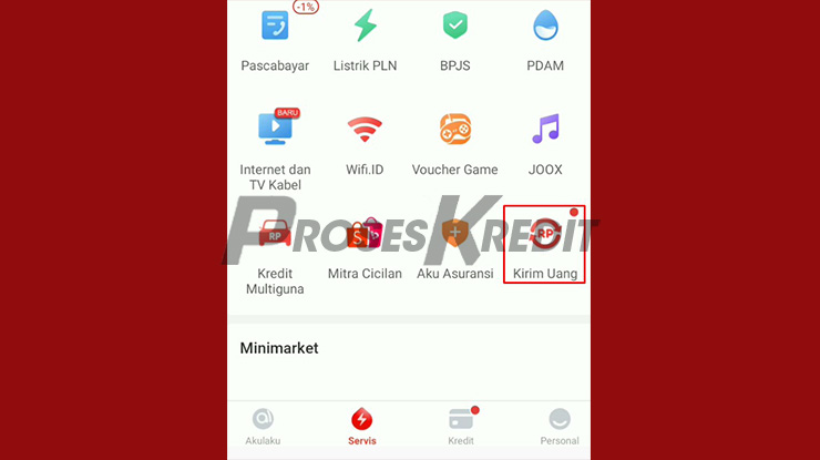 Pilih Menu Kirim Uang