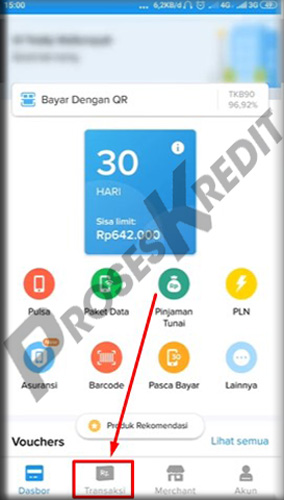 2. Pilih Menu Transaksi