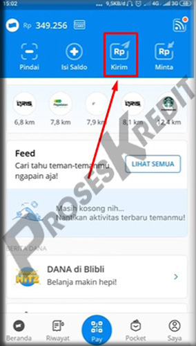 8. Pilih Menu Kirim