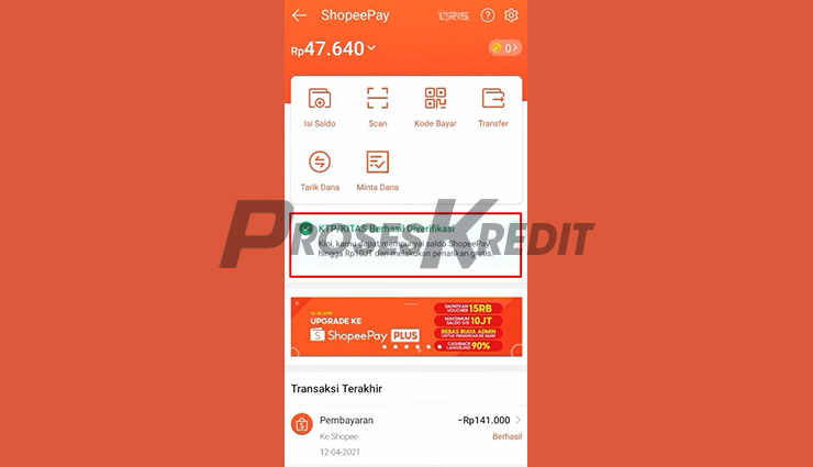 Berhasil Upgrade ShopeePay Plus