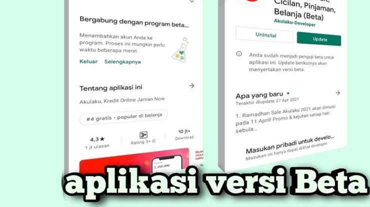 Cara Gabung Akulaku versi Beta