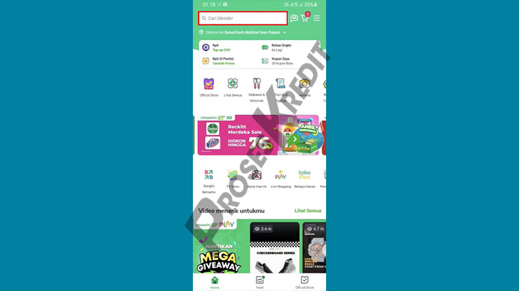 Cari Barang di Tokopedia