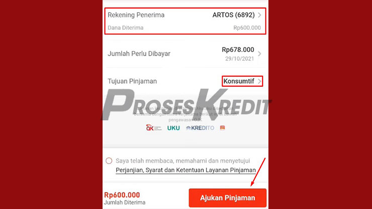 Klik Ajukan Pinjaman