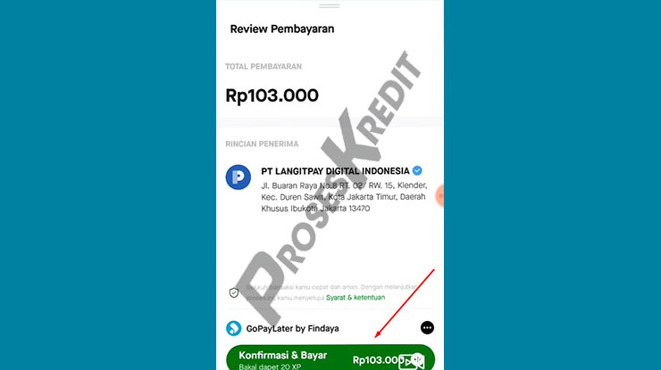 Klik Konfirmasi Bayar