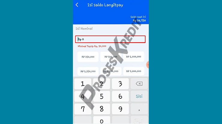 Masukkan Nominal Top Up