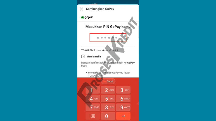 Masukkan PIN GoPay 3