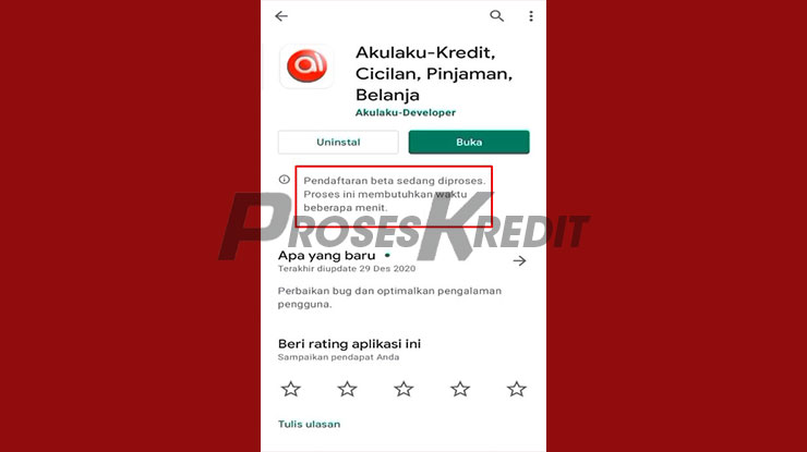 Pendaftaran Akulaku versi Beta Sedang Diproses