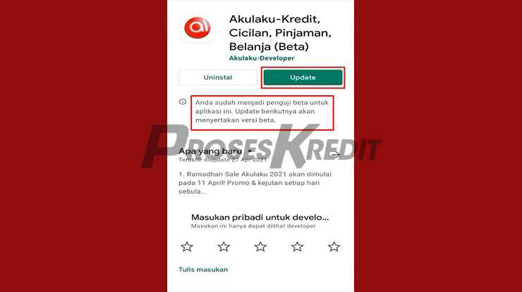 Update Aplikasi Akulaku