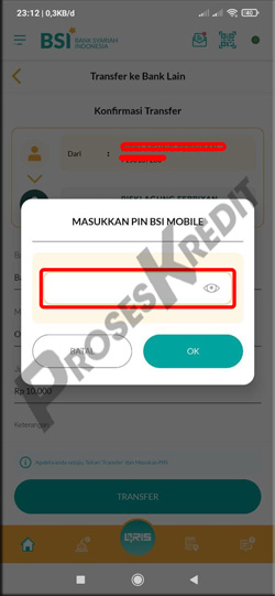 12. Input PIN BSI Mobile