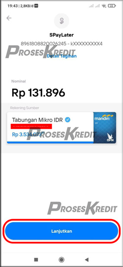 15. Pilih Rekening Sumber