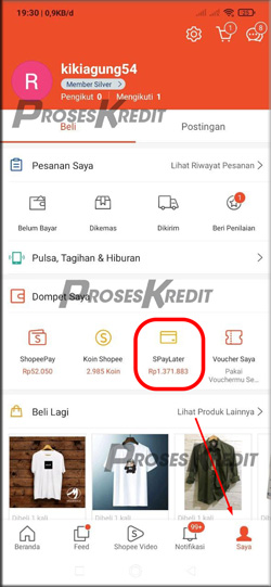 2. Buka Menu Shopee Paylater