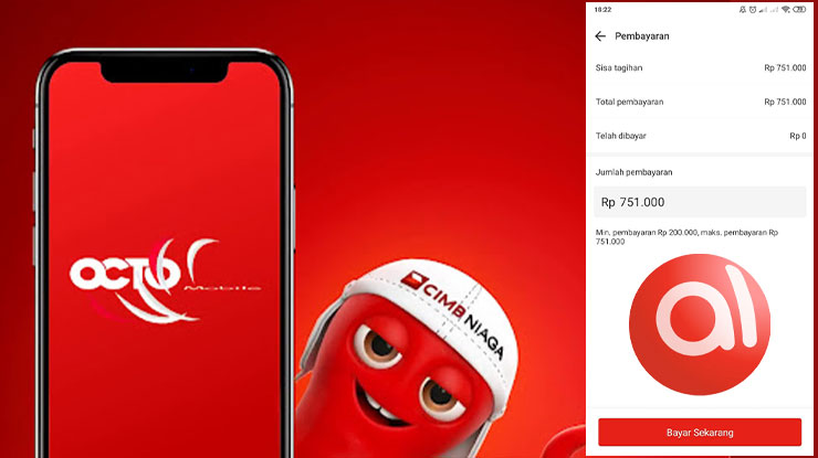 Bayar Akulaku lewat Octo Mobile