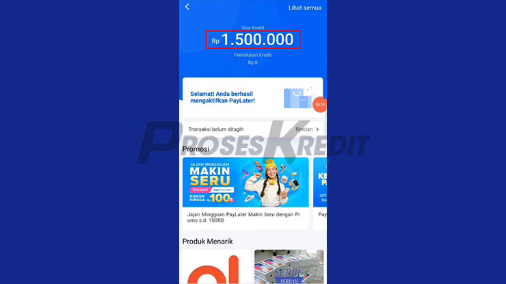 Berhasil Mengaktifkan Limit Lazada PayLater