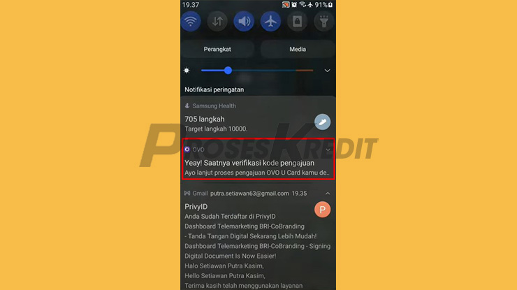 Ketuk Notifikasi Dari OVO