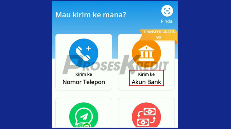 Kirim ke Akun Bank