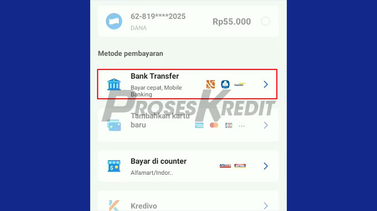 Klik Bank Transfer