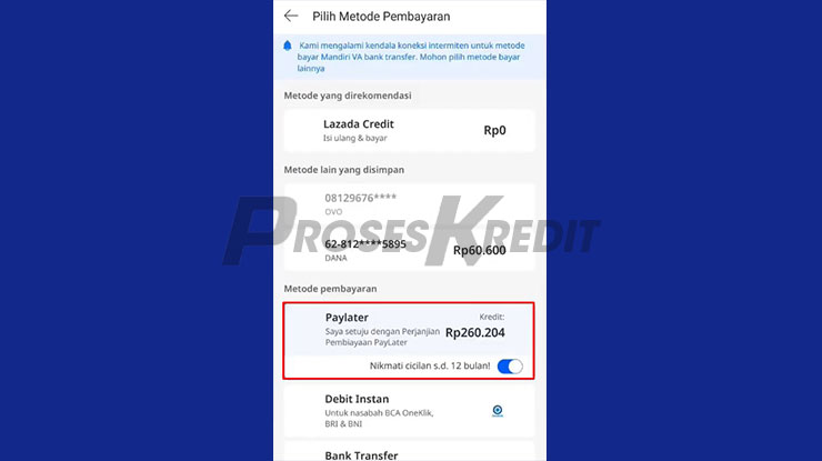Pilih Lazada PayLater
