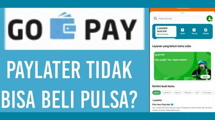 Paylater Gojek Tidak Bisa Beli Pulsa