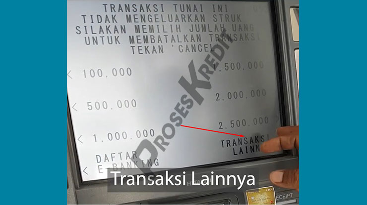 Tekan Menu Transaksi Lainnya